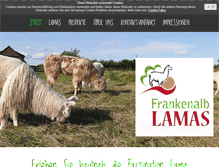 Tablet Screenshot of frankenalb-lamas.de